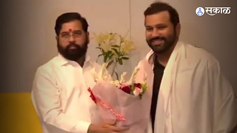 CM Eknath Shinde Felicitated Rohit Sharma