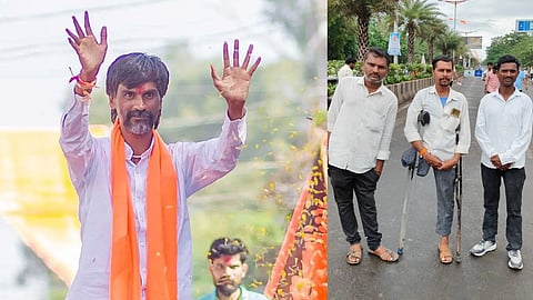 Maratha Reservation Manoj Jarange-Patil Rally Disabled Maratha Persons