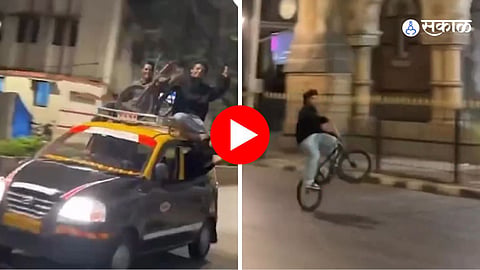 Viral Video Of Youth Performing Stunts On Mumbai Roads