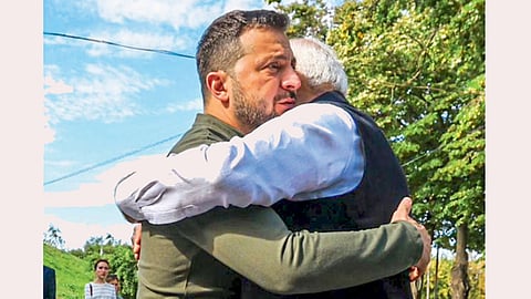 ukraine president volodymyr zelensky and narendra modi