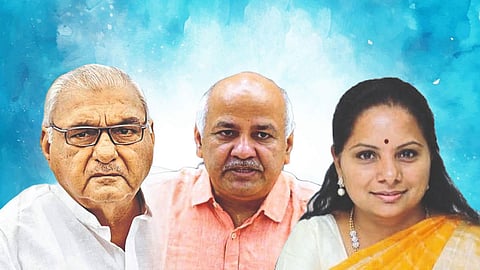 bhupinder singh hooda, manish sisodia, k kavitha 
