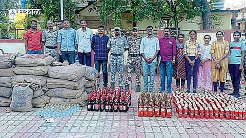Crime: पोलिसांनी जप्त केला ९ लाखांचा देशीविदेशी दारूचा साठा, कोलपल्ली गावात कारवाई