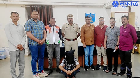 A driver suspected of being illegally intoxicated. Along with the team of local crime branch of Nashik Rural.