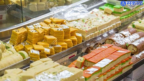 Sweets available for sale in the city on the occasion of festivals.