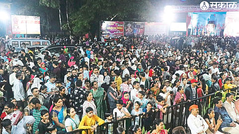 Ganesha devotees thronged on Saturday to see Ganesha at BD Bhalekar Maidan.