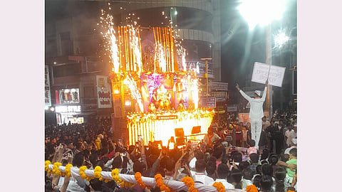 ganpati visarjan rally chinchwad