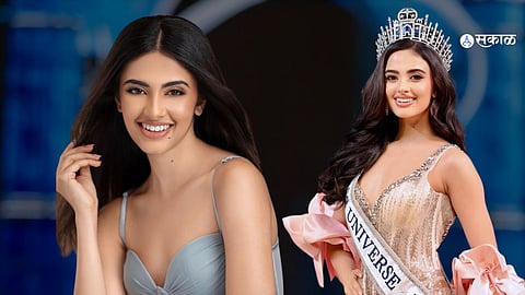 Rhea Singha crowned as Miss Universe India 2024 during the grand finale in Jaipur, Rajasthan.
