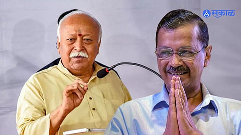 Arvind Kejriwal:  केजरीवालांनी सरसंघचालकांना विचारले पाच खडे सवाल, भाजपवरही साधला निशाणा 