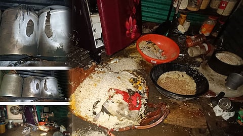 house was struck by lightning and household goods
