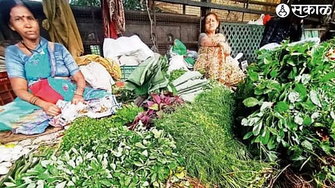 leafy vegetable seller