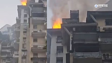 Navi Mumbai:  रहिवाशी साखरझोपेत होते अन्...! नवी मुंबईतील NRI कॉम्प्लेक्सच्या १७ व्या मजल्यावर आग