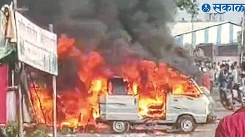An explosion at an illegal gas refilling center in Ichchadevi Chowk