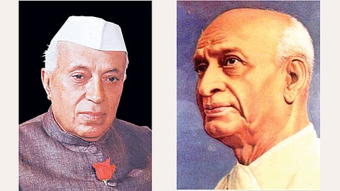 pandit jawaharlal Nehru and sardar vallabhbhai Patel
