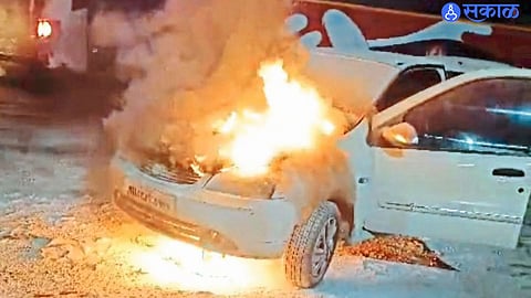 Thrill of burning car