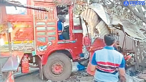 Kalamba in a neutral truck entered the food lane causing damage to food carts