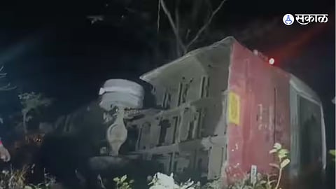 Maharashtra ST Bus Hangs on Tree After Gorge Plunge
