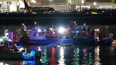 Rescue teams search the freezing waters of the Potomac River for survivors after a midair collision between a passenger jet and a military helicopter near Washington DC