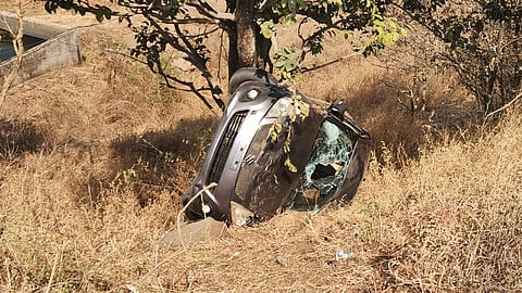 Car overturned