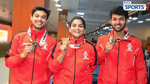 Swapnil Kusale, Rahi Sarnobat, Pravin Patil  National Games 2025