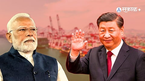 Image Of PM Narendra Modi and China President Xi Jinping. Context Of Image is China Africa trade and hind mahasagar 