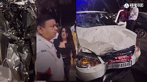 Drunk Russian Woman Causes Accident in Raipur