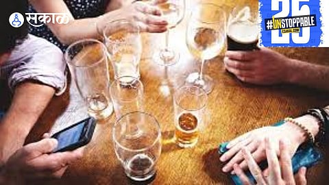 A brawl caused by former college students at a government rest house in Tasgaon after excessive drinking led to a public disturbance."
