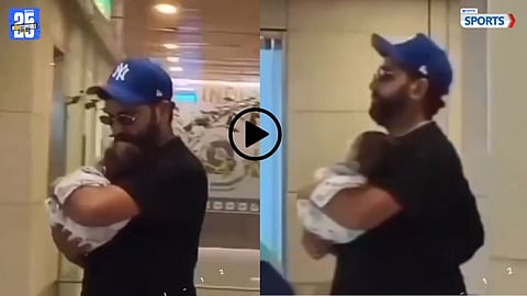 Rohit sharma With his Baby boy Ahaan