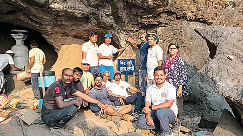 सह्याद्री पर्वत रांगेत नव्या अप्रकाशित लेणीची भर