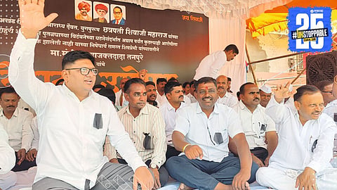 Former Minister Prajakt Tanpure addresses media, warning of unrest if accused are not arrested promptly.
