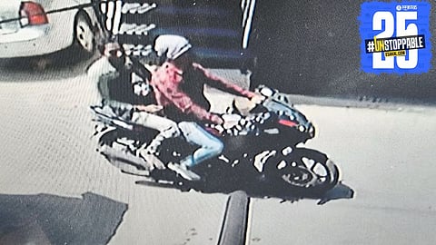 CCTV footage of chain snatching incident in Sangli; police intensify search operations.