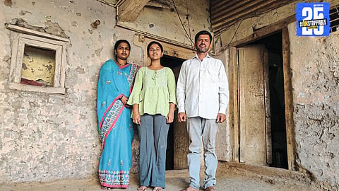 Swaraali from Jamb, daughter of a carpenter, celebrates her SSC success as Khatav Centre Topper with a dream to become a CA.