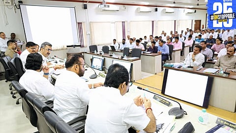 MLA expresses anger during a planning meeting over the substandard works carried out under the Jal Jeevan Mission.