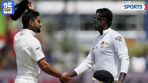 Virat Kohli and Angelo Mathews