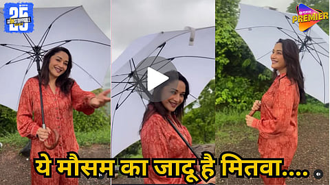 Madhuri Dixit rain video viral Instagram