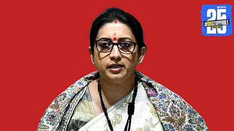 Union Minister Smriti Irani hints at a potential political comeback, stirring speculation across party and public circles.

