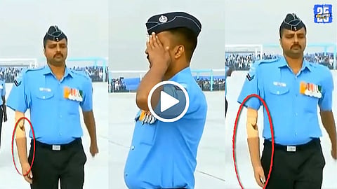Corporal Varun Kumar Left Hand Salute Indian Air Force 93rd Anniversary Viral Video
