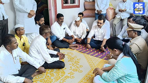 MP Dr. Amol Kolhe consoles the family of leopard victim Shivanya in Junnar, criticizing CM for not visiting the grieving family.