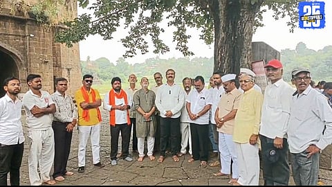 Maratha community members protest in Satara demanding immediate implementation of the Gazetteer; warning of hunger strike if ignored.
