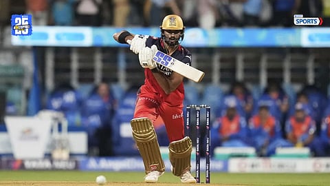 Devdutt Padikkal celebrates his explosive 102-run knock after smashing 10 fours and 6 sixes against Tamil Nadu in SMAT 2025