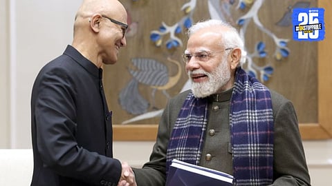 Satya Nadella meet PM Modi and  Microsoft’s official announcement of a massive ₹1.5 lakh crore investment aimed at accelerating India’s AI and technology infrastructure.