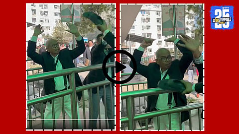 A detailed view of the court premises where senior lawyer Rakesh Kishor was reportedly assaulted after the shoe-throwing incident involving former Chief Justice B. R. Gavai.