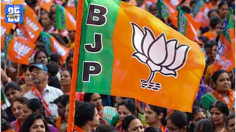 BJP supporters celebrate the party’s landslide victory in the first Ichalkaranji municipal elections.