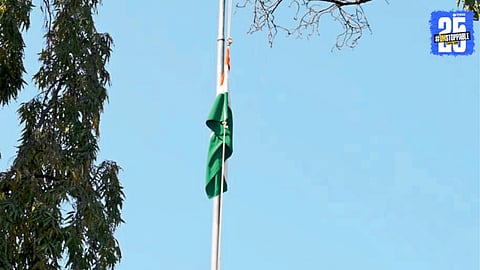 flags at half mast