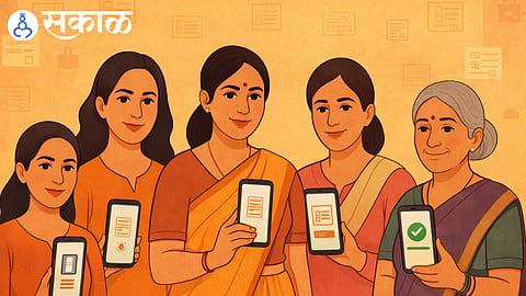 Women beneficiaries await the delayed January installment