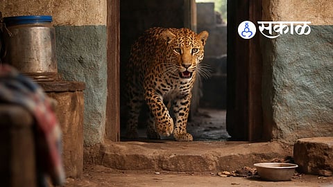 Leopard Enters House in Shirala