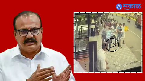 Congress spokesperson Hanumant Pawar seen during the Pune assault incident; video of the attack was shared by Maharashtra Congress President on social media.