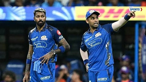 Suryakumar Yadav walks out for the toss as Mumbai Indians captain