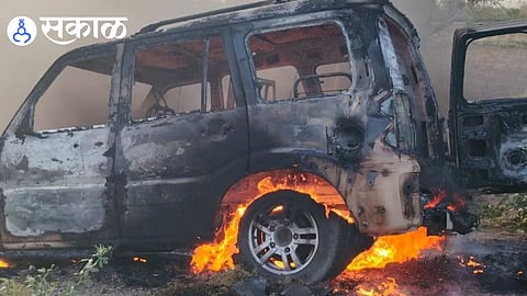 Rajasthan Scorpio car fire incident