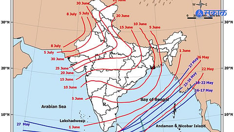 Southwest monsoon has further advanced over some more parts of the Arabian Sea, Bay of Bengal and the entire Andaman Sea 