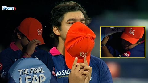 Vaibhav Sooryavanshi cries after Rajasthan Royals defeat